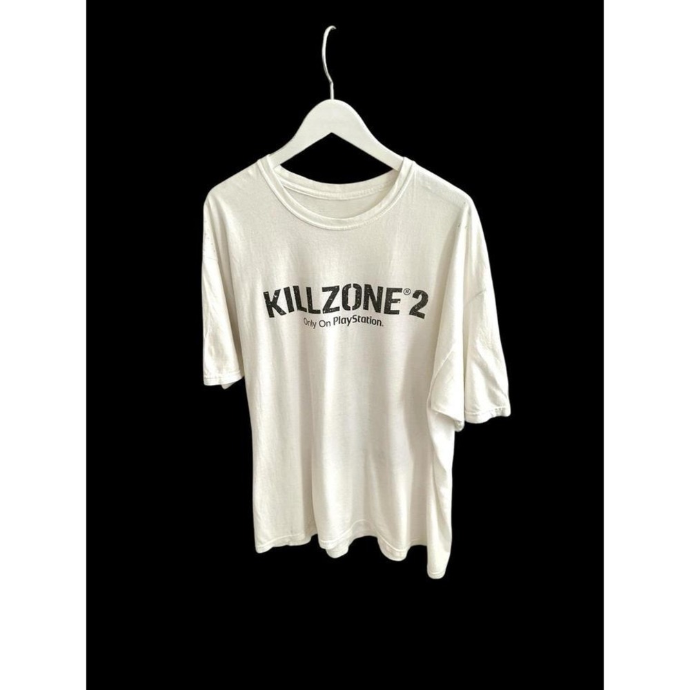 2009 Killzone 2 Playstation Video Game Promotional White T‎ Shirt Sz Large/XL